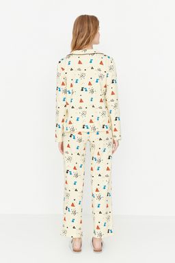 Trendyolmilla Cok Renkli %100 Pamuklu Desenli Orme Pijama Tak?m? THMAW21PT0084