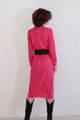 11038 Платье-рубашка с английским воротником малиновое - Martichelli фото 12