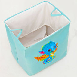 Корзина для хранения игрушек с затяжкой на веревке, 40?50?48 см, голубая - Школа талантов фото 8