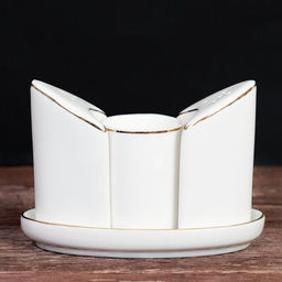 Набор для специй 4 предмета белый А / FY203004 /уп 48/ Золотая отводка Костяной - Галеонтрейд фото 2