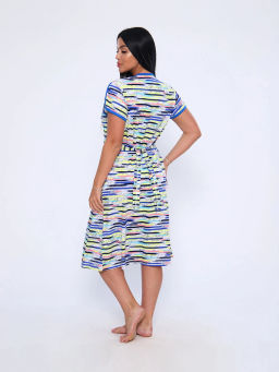 Халат женский, цвет зеленый желтый