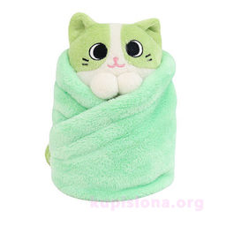Мягкая игрушка Котик в одеялке