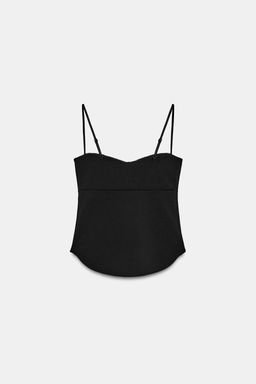 CORSETRY-INSPIRED STRAPPY TOP - Zara фото 11