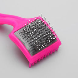 Щётка - пуходёрка малая мягкая с каплями, основание 44 х 44 мм, розовая - Пижон фото 5