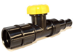 Кран садовый с наружной резьбой 3/4" п/эт. в сборе с муфтой и переходником 1/2"-3/4" КВ-20М-СШ