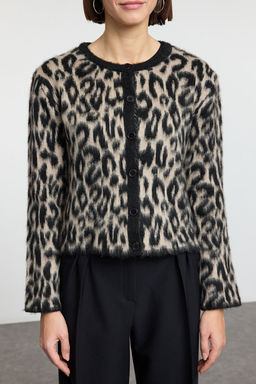 Kahverengi Leopar Desenli Triko H?rka TWOAW25HI00378