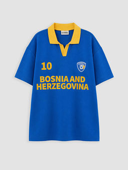Polo Yaka Bosna Hersek Bask?l? Erkek ?ocuk Ti??rt