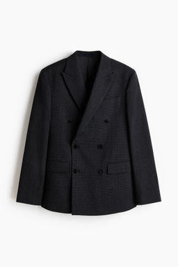 Regular Fit Wool-blend double-breasted jacket