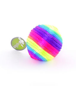 Игрушка "Радужный мячик" с погремушкой, текстиль 3&#189;см (Rainbow ball) 240036 240036