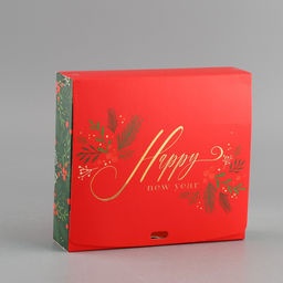 Складная коробка подарочная С новым годом, 20 18 5 см, БЕЗ ЛЕНТЫ