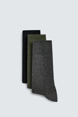 3-PACK OF MEDIUM WEIGHT RIB SOCKS - Zara фото 5