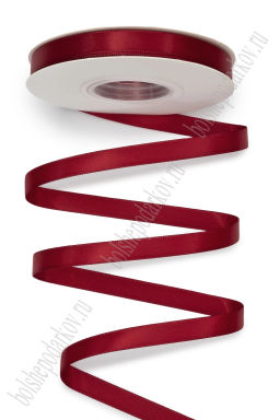 Лента атласная двусторонняя 1 см*25 ярд (SF-7881) бордовый №0145
