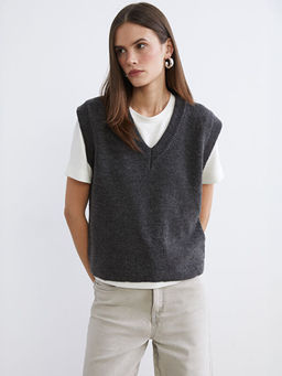 V Yaka Kad?n Triko S?veter