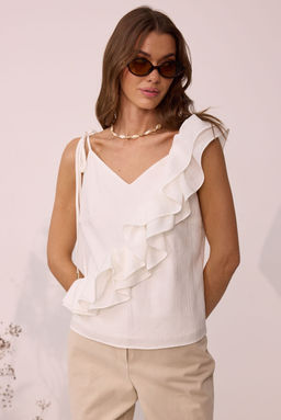 Топ LYUSHe 4105 молоко  фото 2