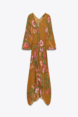ZW COLLECTION FLORAL OVERSIZE DRESS - Zara фото 5