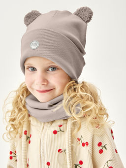 Комплект шапка и снуд 12л22626 какао