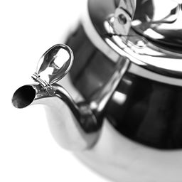 "Розочка" Чайник из нержавеющей стали 2л, д16см h17,5см, со встроенным в крышку свистком, подвижная бакелитовая ручка, цветная коробка (Китай)