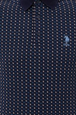 U. S. Polo Assn Мужская темно-синяя футболка с воротником-поло - U.s. polo assn фото 6