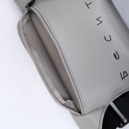 Сумка поясная, отдел на молнии, цвет серый