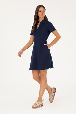 Женское темно-синее трикотажное платье Неожиданная скидка в корзине