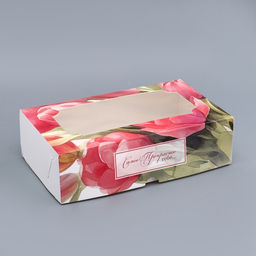 Цена за 5 шт. Коробка подарочная складная с окном, упаковка, «Самой прекрасной», 25×15×7 см