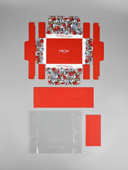 Цена за 5 шт. Коробка под 6 конфет с ячейками «Ёлочные новогодние шары», 10×14.5×3 см