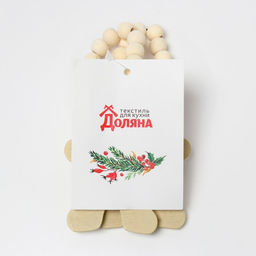 Цена за 2 шт. Набор новогодних колец для салфеток, 2 штуки «Пряник», коричневый, 6×7 см, дерево