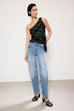 Mavi STUDIO Yuksek Bel %100 Pamuk Straight Duz Kesim Jeans TWOSS26JE00238 - Trendyolmilla фото 3