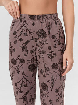 Бриджи домашние женские коричневые с принтом - Mark formelle фото 4