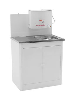 Умывальник «ТермМикс» Тандем, с ЭВН, нержавеющая мойка, 1250 Вт, 17 л, белый