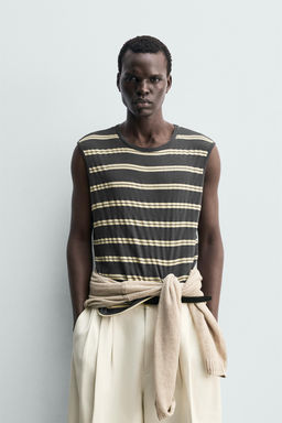 CAMISETA TANK JACQUARD RAYAS / rayas