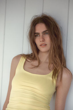 POLYAMIDE TOP WITH WIDE STRAPS - Zara фото 35