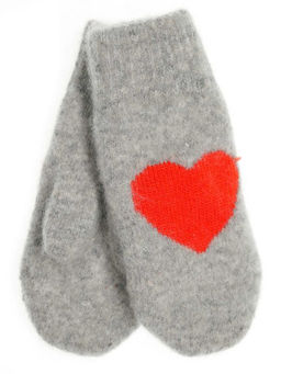 Варежки детские круговые "Сердце" 0713-2