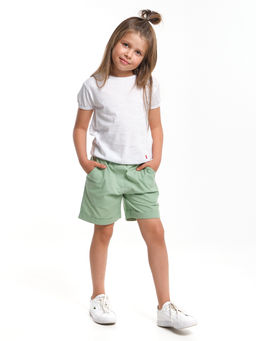 Комплект для девочки с шортами UD 6483/7936 розовый/желтый - Mini maxi фото 7