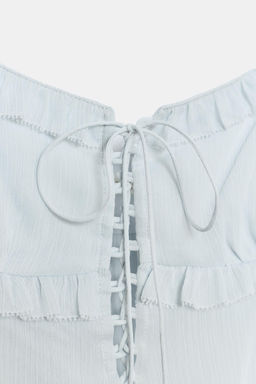 TOP VOLANTES ZW COLLECTION / Azul claro