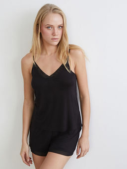 V Yaka Ask?l? Kad?n ?ortlu Pijama Tak?m?