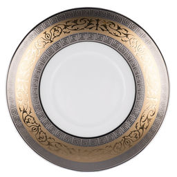 41480 GIPFEL Кофейная пара HERMES (чашка 90 мл, блюдце 13 см). Материал: костяной фарфор. Цвет: белый с золотым.  фото 4