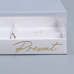 Цена за 5 шт. Коробка кондитерская для муссовых пирожных «Present», 27×17.8×6.5 см
