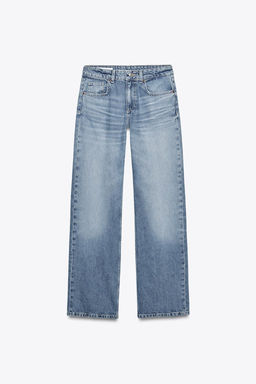 TRF MID-WAIST WIDE-LEG JEANS - Zara фото 7