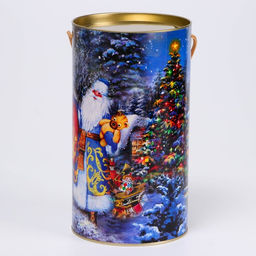 Подарочная коробка, тубус «Дедушка Мороз» 120×220 мм