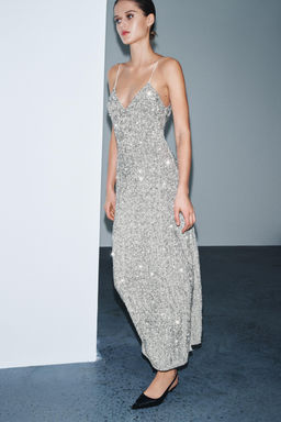ZW COLLECTION LONG SEQUIN DRESS - Zara фото 4