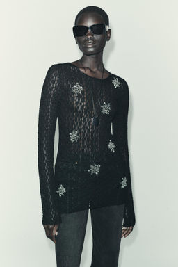 BEADED LACE TOP - Zara фото 2