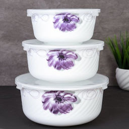 Салатник с крышкой 3 предмета / O3020/3-61008/S /уп 12/ АКЦИЯ - Галеонтрейд фото 2