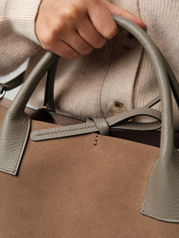 Замшевая сумка Iris DBR 31372 серо-коричневый фото 13