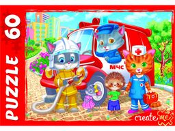 Puzzle 60 элементов "Котята-спасатели" (УК60-7008)