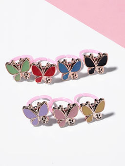 Цена за 36 шт. Кольцо «Выбражулька» бабочка эмаль, МИКС, безразмерное