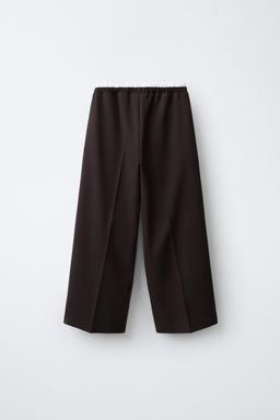 PANTAL?N WIDE LEG CINTURILLA DOBLE / Marr?n - Zara фото 2