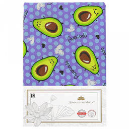 Скатерть-дорожка на стол 145х50см "Авокадо, вид 2/2", рогожка (хлопок 100%) 171г/м2, упаковка классическая, пакет ПВХ 28х41см, "Домашняя мода" (Россия)
