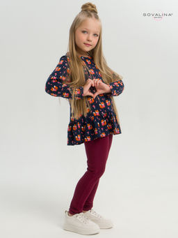 Костюм Алиса лисята на синем-марсала - Sovalina фото 24