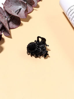 Цена за 12 шт. Крабик для волос «Чёрный ажур», подсолнух, 2.5 см, чёрный